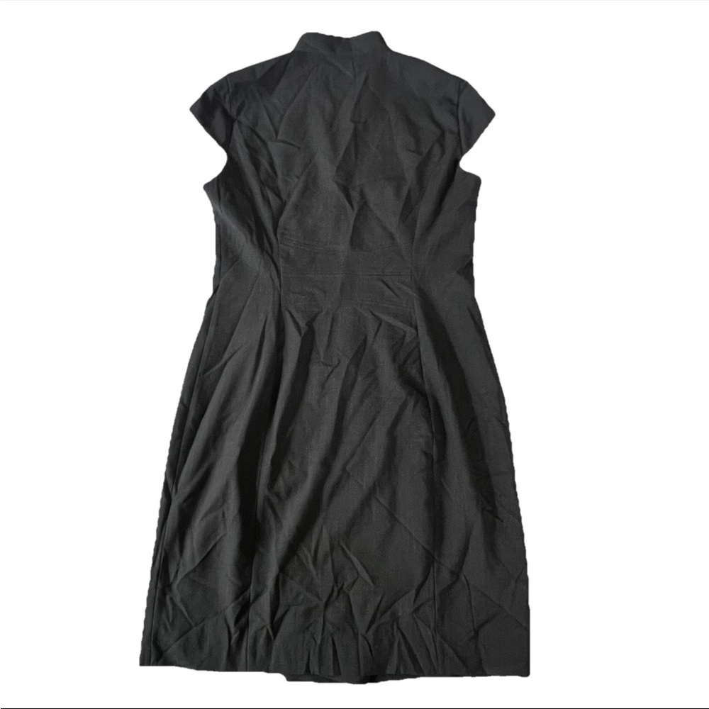 NWOT Calvin Klein Knee Length Wrap Dress Womens 12 Gray Career Corpcore Classic - Picture 3 of 9